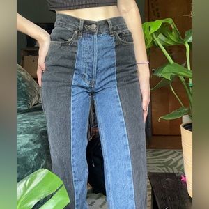 PacSun Ultra High Rise Split Tone Jeans Size 23 Like New